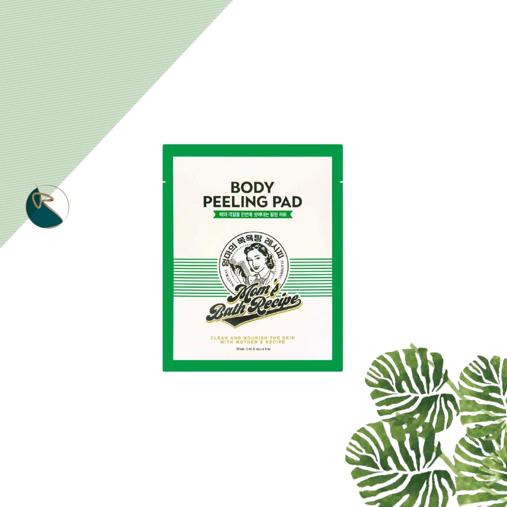 Mom's Bath Recipe BODY PEELING PAD GREEN 25ml